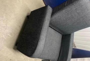 Fauteuil grijze stof/zwart Z.s.m beschikbaar voor biedingen