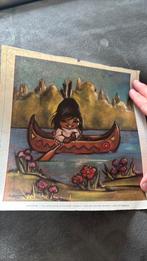 zeer oude print 1960 van eskimo, Antiek en Kunst, Ophalen of Verzenden