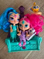 Shimmer en Shine poppen met accessoires, Ophalen of Verzenden, Gebruikt, Overige typen