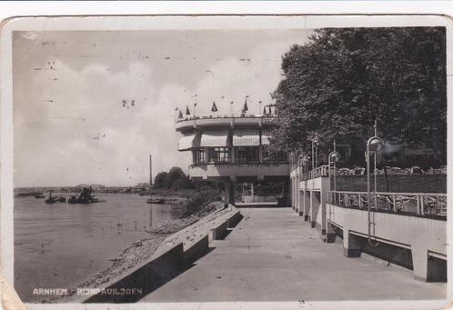 16624 Rijnpaviljoen Arnhem mooie oude kaart 1936, Verzamelen, Ansichtkaarten | Nederland, Gelopen, Gelderland, 1920 tot 1940, Verzenden