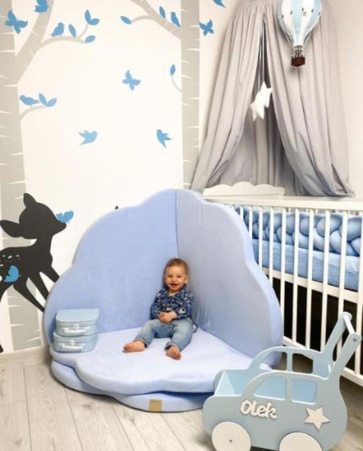 Grote speelmat van hoogwaardig foam - 160x160 cm - Wolk - Bl, Kinderen en Baby's, Speelgoed | Babyspeelgoed, Nieuw, Overige typen