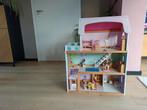 Houten poppenhuis incl. meubilair, Kinderen en Baby's, Speelgoed | Poppenhuizen, Ophalen, Gebruikt