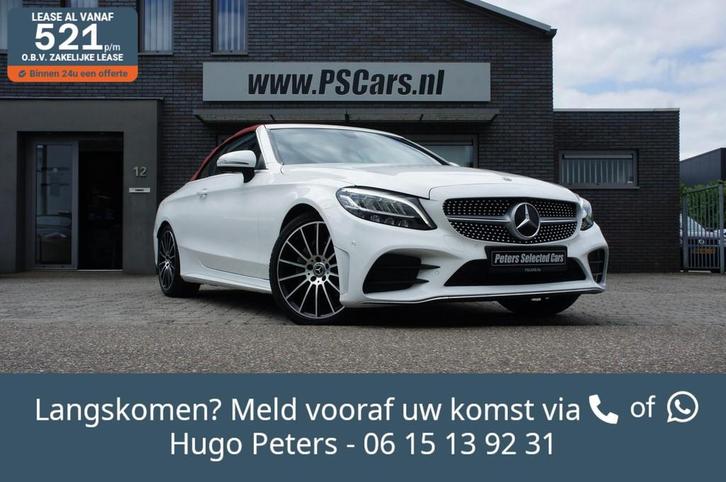 Mercedes C-klasse Cabrio 200 AMG 19" AirScarf|Cruise|Mbux, Auto's, Mercedes-Benz, Bedrijf, Te koop, C-Klasse, 360° camera, ABS