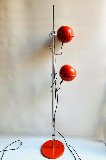Space Age vloerlamp met oranje bollen , jaren 60 beschikbaar voor biedingen