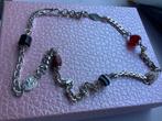 Vintage zilveren ketting Surinaamse Ala Kondre 925 AG, Verzenden, Zo goed als nieuw, Met edelsteen, Zilver