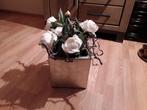 Bloempot met kunstbloemen, Huis en Inrichting, Woonaccessoires | Kunstplanten en Kunstbloemen, Ophalen, Zo goed als nieuw