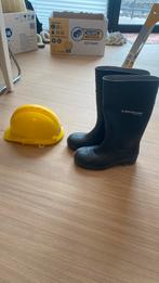 Laarzen met stalen neus en bouwhelm, Tuin en Terras, Werkkleding, Ophalen, Zo goed als nieuw, Laarzen