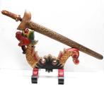 Zwaard houder Keris drager golok standaard EP4 houten draak, Ophalen of Verzenden