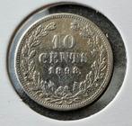10 cent 1898, Postzegels en Munten, Munten | Nederland, Zilver, Ophalen of Verzenden, 10 cent, Koningin Wilhelmina