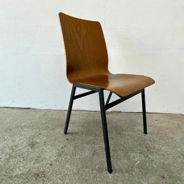 Stoel multiplex / plywood - midcentury design hout - metaal beschikbaar voor biedingen