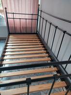 Ikea 1-persoons bed, zwart, met lattenbodem, 90 x 200 cm., Ophalen, 90 cm, Eenpersoons, Zwart