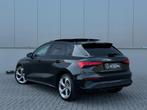 Audi A3 Sportback 45 TFSI e S-Line Pano B&O 245PK, Gebruikt, Zwart, 4 cilinders, Leder en Stof