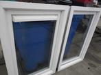 kunststof ramen140x88 met draaikiep, Kunststof, Raamkozijn, Zo goed als nieuw, Inclusief glas