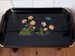 superleuk vintage dienblad zwart met bloemen incl verzenden, Verzenden