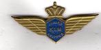 BROCHE KLM WING JUNIOR SKIPPER GOUDKLEURIG MET KROON (A8)Ver, Verzamelen, Speldjes, Pins en Buttons, Verzenden, Gebruikt, Overige onderwerpen