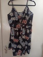 NIEUW! Romantische zwarte bloem jumpsuit maat 3XL 48 50, Verzenden, Nieuw, Maat 46/48 (XL) of groter, Zwart