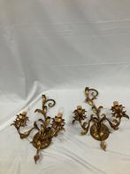 Vintage 2 stuks Hans Kögl wandlampen barok rococo stijl, Huis en Inrichting, Ophalen of Verzenden, Gebruikt, Metaal