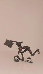 Verbronsd tinnen beeldje Clown door  Brigitte van den Houdt, Verzamelen, Beelden en Beeldjes, Ophalen of Verzenden, Zo goed als nieuw