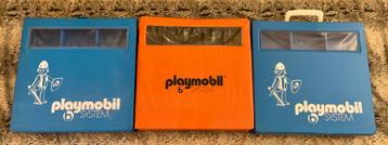 Playmobil system vintage koffer 2x blauw 1x oranje beschikbaar voor biedingen