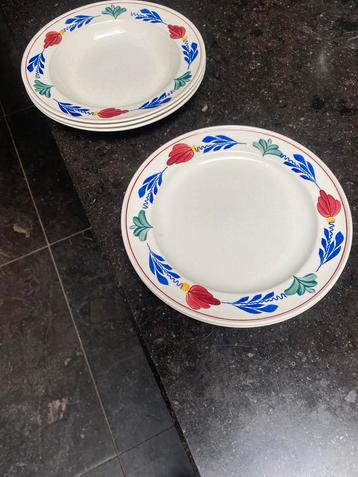 Boerenbont borden Ø 24 cm 2 plat 3 diep beschikbaar voor biedingen
