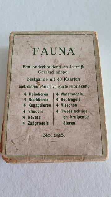Oud FAUNA kwartet No. 335 ▪︎ dieren  beschikbaar voor biedingen
