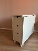 Norden klaptafel Ikea wit beschadigd, Huis en Inrichting, Tafels | Eettafels, Ophalen of Verzenden, Gebruikt, Rechthoekig, 50 tot 100 cm