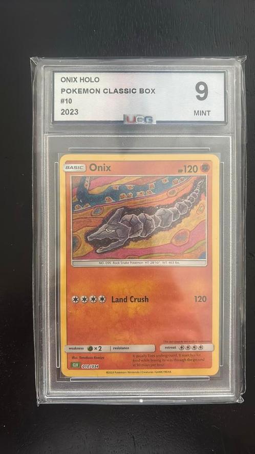Onix 010/034 Classic Box Holo UCG 9, Hobby en Vrije tijd, Verzamelkaartspellen | Pokémon, Zo goed als nieuw, Losse kaart, Ophalen of Verzenden
