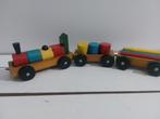 Vintage antiek houten trein speelgoed, Antiek en Kunst, Antiek | Speelgoed, Ophalen of Verzenden