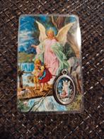 Engelbewaarder Kaartje met Medaille, Antiek en Kunst, Ophalen of Verzenden