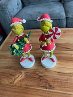 Twee Grinch kerst beeldjes met kerstboom en lollipop lolly, Ophalen of Verzenden, Nieuw