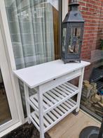 Leuke sidetable ook handig voor in de keuken., Ophalen of Verzenden, 25 tot 50 cm, Rechthoekig, 100 tot 150 cm