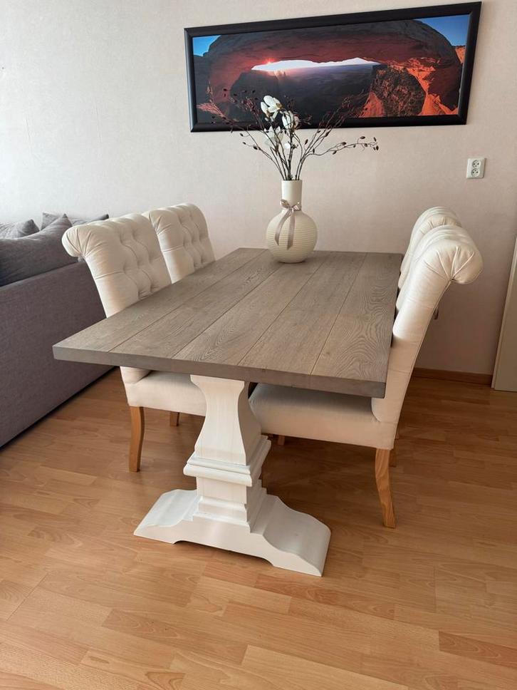 Robuuste kloostertafel 180x100cm - Landelijke stijl, Huis en Inrichting, Tafels | Eettafels, Gebruikt, 100 tot 150 cm, 150 tot 200 cm