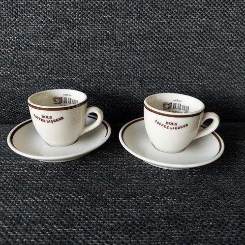 Bols Coffee Liqueur Espresso Kopjes - Set van 2, Antiek en Kunst, Antiek | Servies los, Ophalen of Verzenden