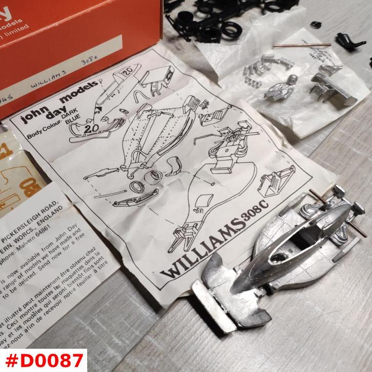 John Day Models Wolf–Williams FW05 1976 modelbouw KIT OVP, Hobby en Vrije tijd, Modelbouw | Auto's en Voertuigen, Nieuw, Auto