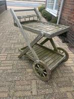 Decoratief Hardhouten trolley, serveerwagentje,, Ophalen, Gebruikt
