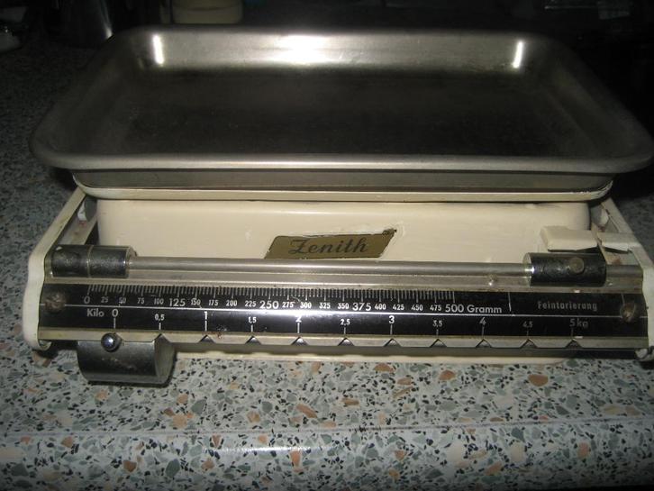 Zenith keuken weegschaal, retro, Verzamelen, Retro, Huis en Inrichting, Ophalen of Verzenden