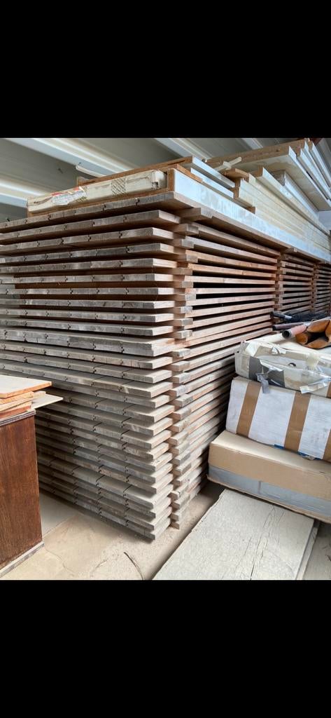 Antieke grenden vloerdelen, 75m2, 70cm breed, Doe-het-zelf en Verbouw, Ophalen, Hout, 10 m² of meer, 10 tot 30 cm