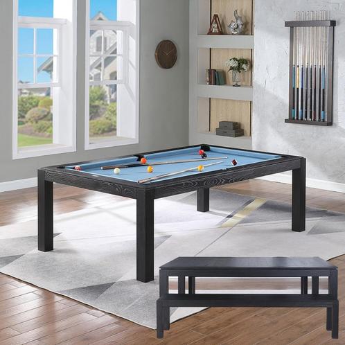 Pooltafel Lexor Dinner Design Black-Oak 7ft / 8ft, Sport en Fitness, Biljarten en Poolen, Nieuw, Pooltafel, Ophalen of Verzenden