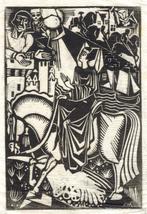 Fokko Mees houtsnede "De Jonkvrouw te Paard", Ophalen