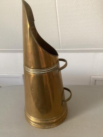 Geelkoperen Kolenkit - Vintage Decoratie beschikbaar voor biedingen