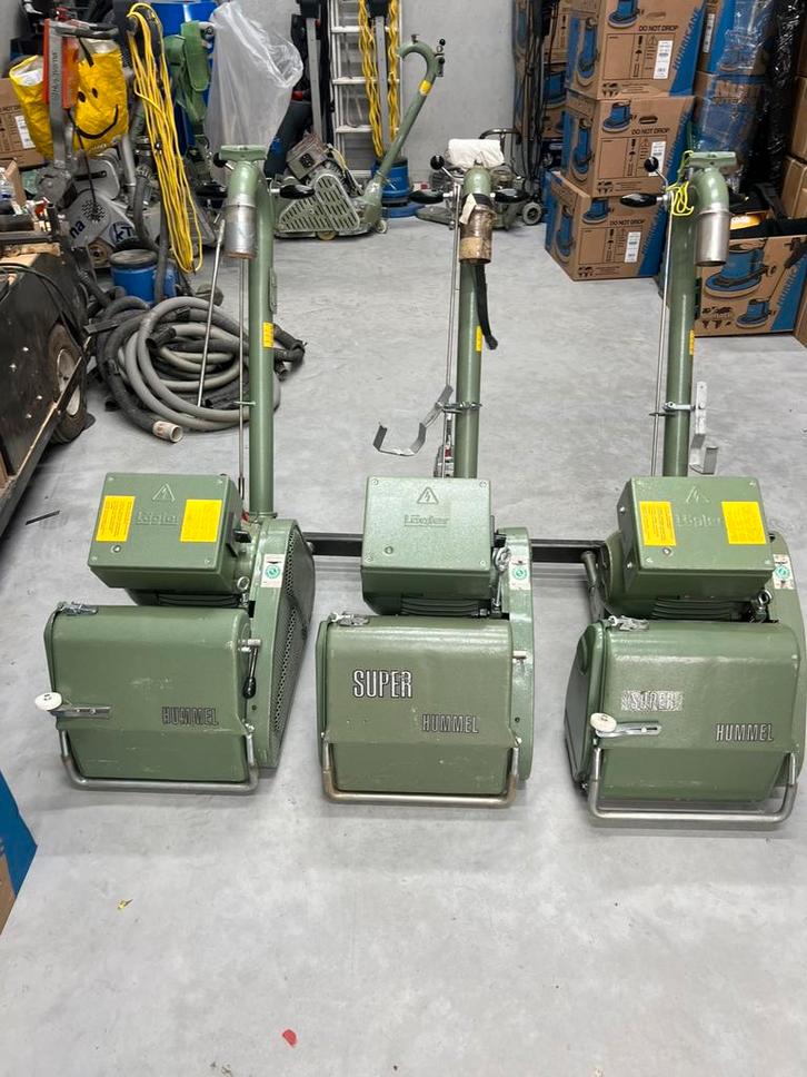 3 X Parketschuurmachine Super Hummel 300 mm, Doe-het-zelf en Verbouw, Gereedschap | Schuurmachines, Zo goed als nieuw, Bandschuurmachine