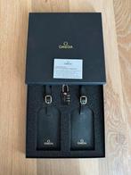 Omega bagage labels - zwart leer - met slot, Ophalen of Verzenden, Minder dan 35 cm, Nieuw, Slot