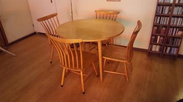 Retro vintage Akerblom stoelen & eettafel. beschikbaar voor biedingen