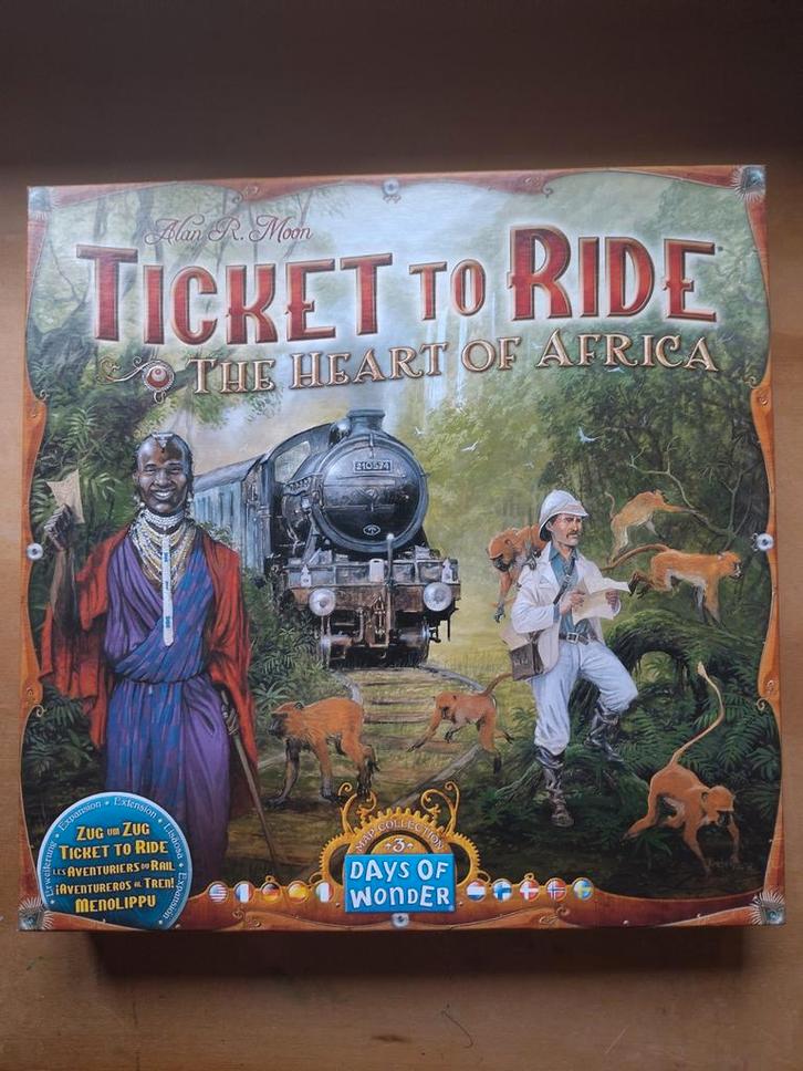 Ticket to Ride: Hart van Afrika - Bordspel, Hobby en Vrije tijd, Gezelschapsspellen | Bordspellen, Zo goed als nieuw, Een of twee spelers