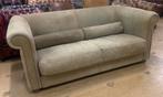 Prachtige Baxter Bank 3 Zits Grijs Elephant Leather., Gebruikt, 100 tot 125 cm, 150 tot 200 cm, Chesterfield
