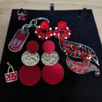 Nr 84 rode sieraden., Ophalen of Verzenden, Zo goed als nieuw, Rood, Overige materialen