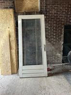 Hardhouten buitendeur zo goed als nieuw, Doe-het-zelf en Verbouw, Ophalen, 80 tot 100 cm, 200 tot 215 cm, Buitendeur