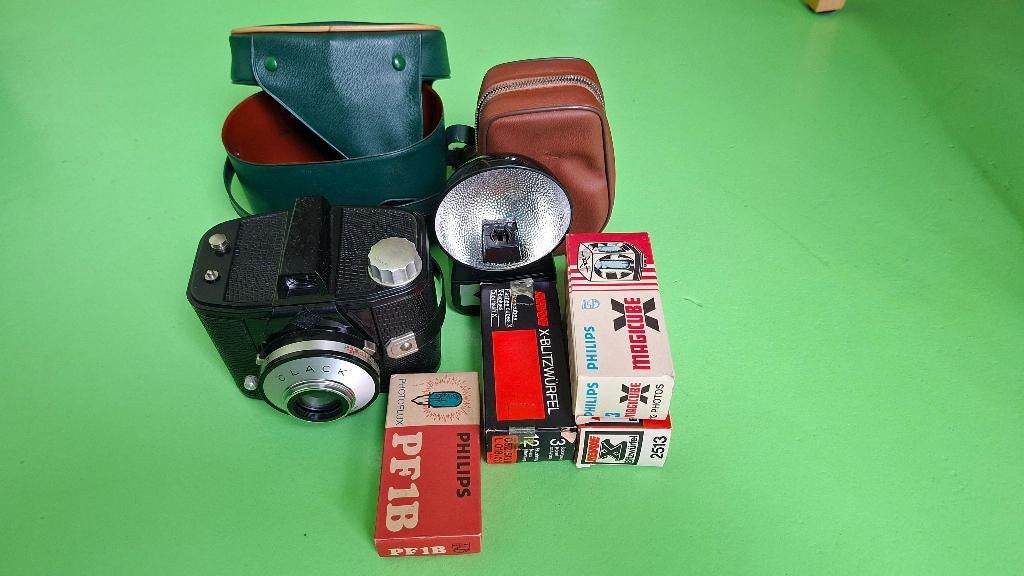 Agfa Clack camera , Agfa Clibo  flitser en lampjes, Ophalen of Verzenden, Gebruikt, Compact, Overige Merken