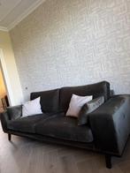 Bank velours / velvet donkergroen, Huis en Inrichting, Banken | Bankstellen, Ophalen, 75 tot 100 cm