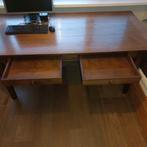 Massief Eiken Eettafel met Lades - 180x90, Ophalen, Gebruikt, Eikenhout, 50 tot 100 cm